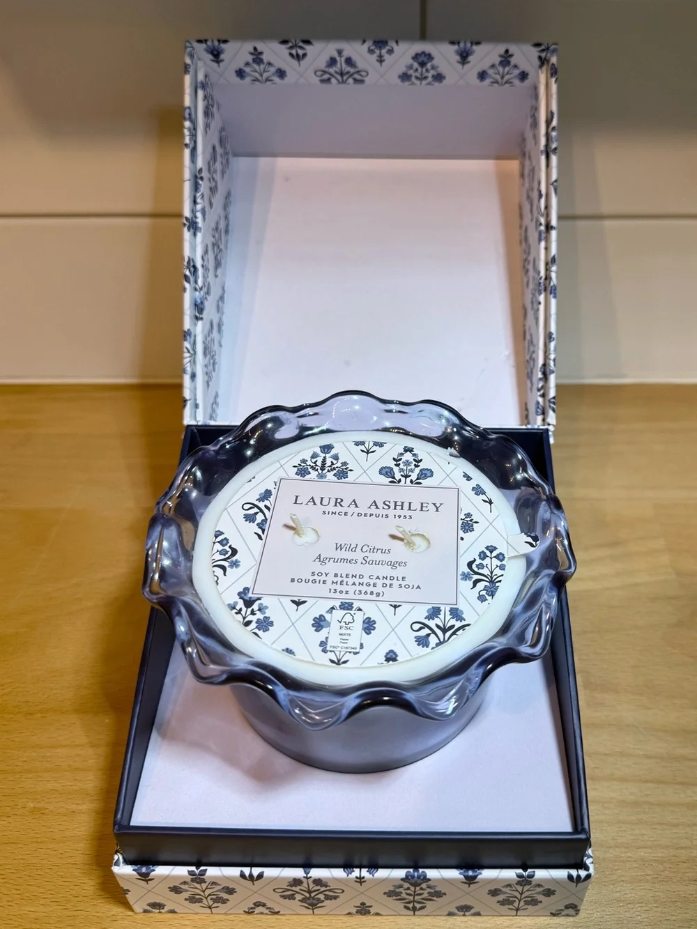 Laura Ashley Wild Citrus Soy Blend Candle | 13 oz. | Brand New